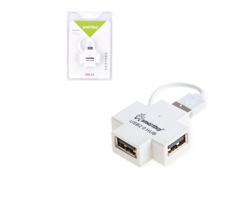 Картридер USB - Xaб SmartBuy SBHA-6900 4 порта