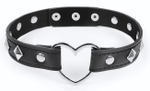 Чокер с шипами и сердечком Notabu BDSM чёрный