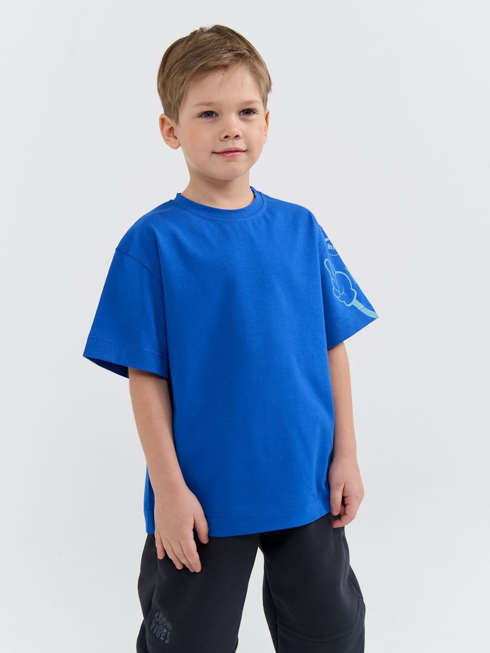 Футболка оверсайз "Василек" с принтом