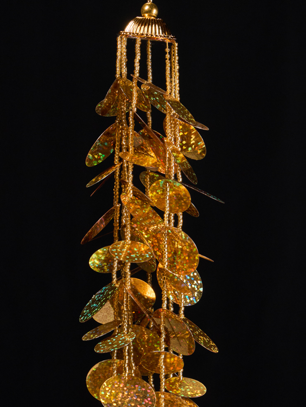 Подвеска из блесток 30см ChristmasDeLuxe золото