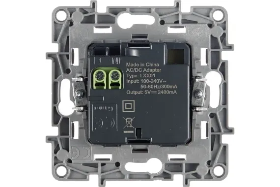 Розетка USB Legrand Etika двойная 2400мА алюминий 30196