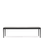 Раздвижной стол Lenon черный из шпона и массива дуба 200(280)x90