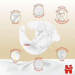 Подгузники Huggies Elite Soft 5-9кг, 3 размер, 40шт