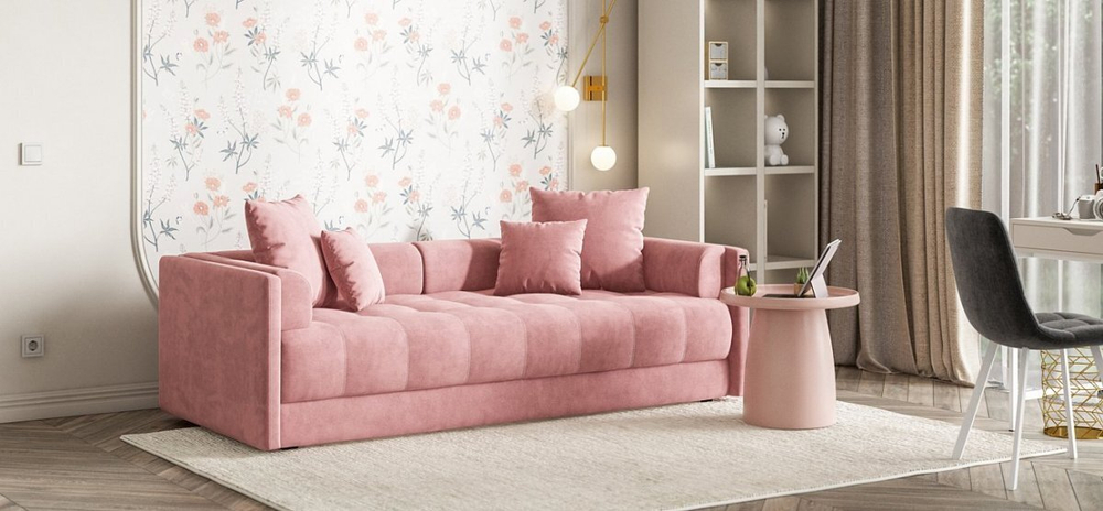 Тахта Босс Велюр Монолит роуз