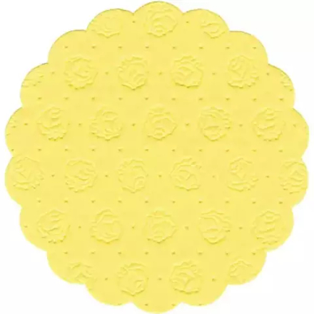 Настольные подкладки 9-слойная[20шт] бум. салфет. D=9см желт