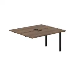 PR.212.DM.O59.BL / Секция раб. станции 2800х1238х750 / профиль: 59х59 черный; столешница: дуб модена