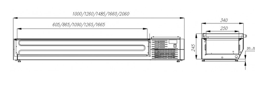 Холодильная витрина Carboma IKI A30 SM 1,3 0430 с крышкой