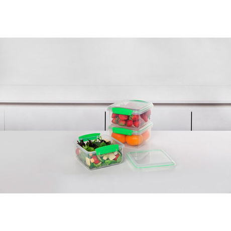 Набор контейнеров 3шт 1.2л Sistema Fresh зеленый