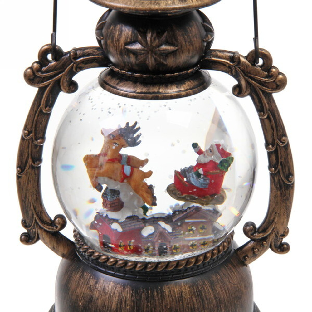 Сувенир с подсветкой Christmas «Лампа Дед Мороз с санями» 20 см