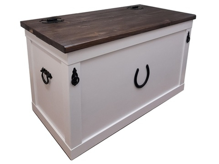 Сундук Светлогоры пристенный для белья и вещей. Белый, "палисандр"