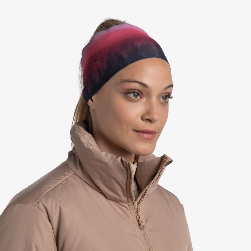 Теплая спортивная повязка на голову Buff Headband Tech Fleece Haera Mauve Фото 3