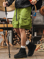 Функциональные нейлоновые шорты многокарманные на замке для мужчин от бренда JIELEINUO