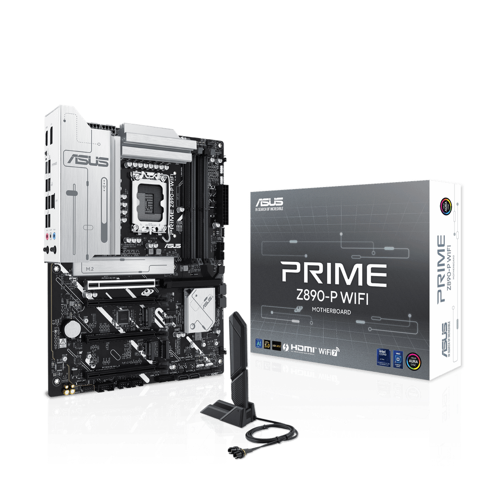 Материнская плата ASUS PRIME Z890-P WIFI, LGA1851 Z890 4xDDR5 4xSATA3 4xM.2 HDMI DP USB-C ATX