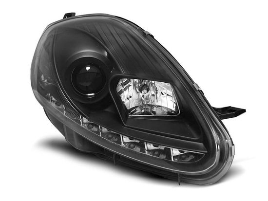 Передние фары Daylight для Fiat Grande Punto (08-09) Black