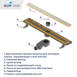Душевой лоток Drain Leo-31Gb (400)
