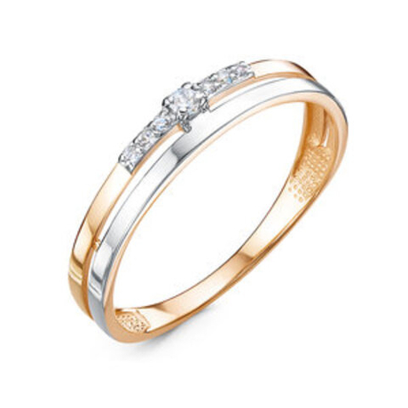 Кольцо из золота с фианитами