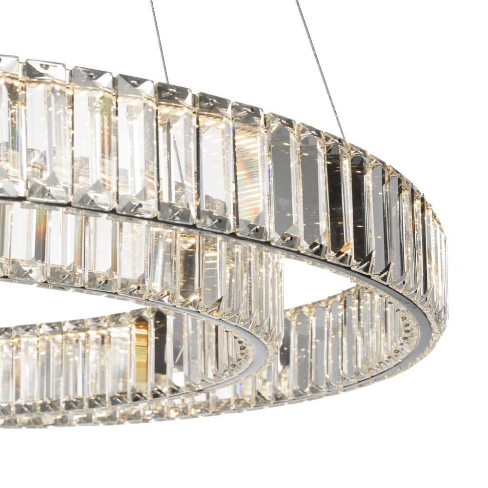 Citilux Чезаре CL338281 LED Люстра хрустальная с пультом Хром