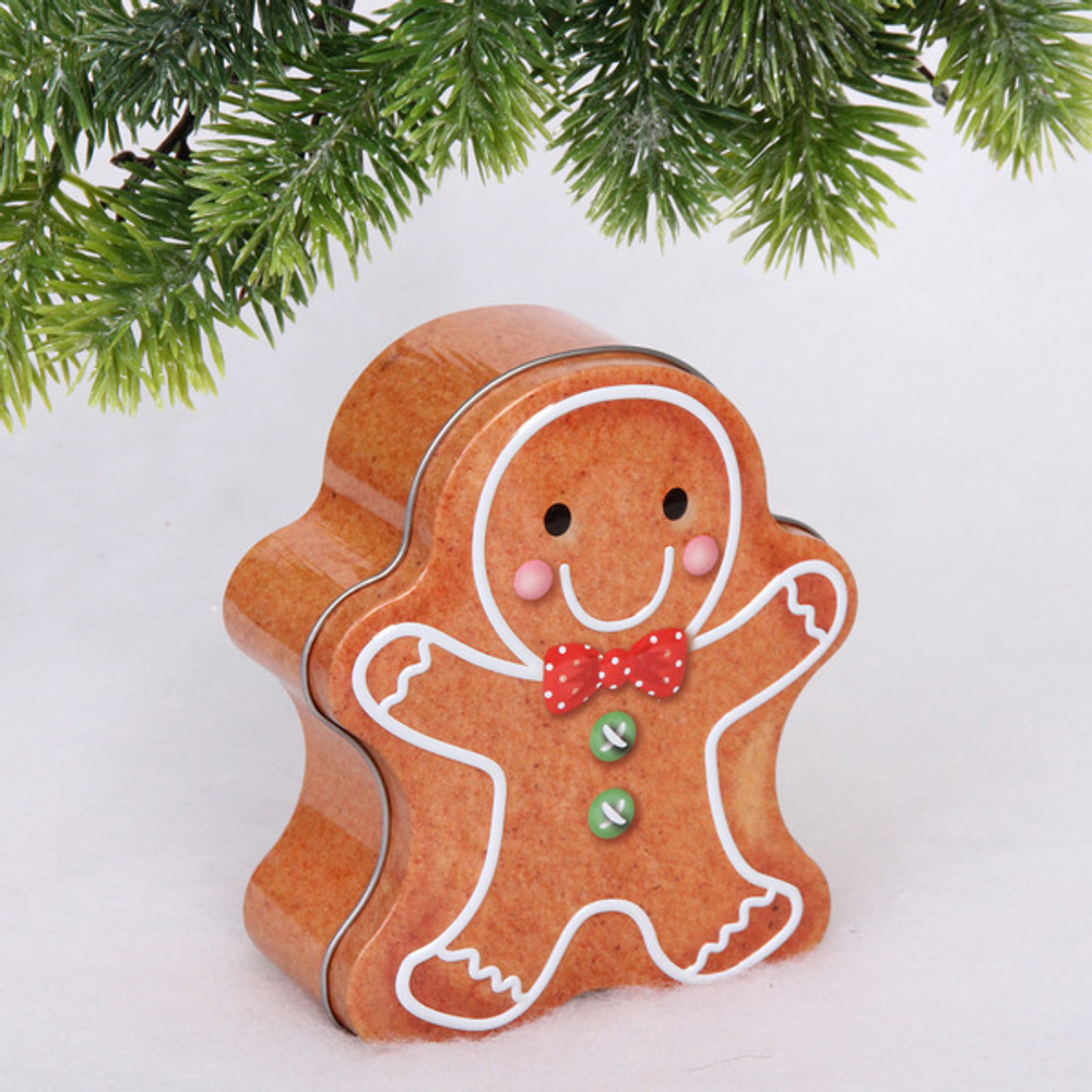 Банка жестяная «Пряничный человечек» 11,5*13*5см