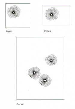 Наволочка 40х40 Christian Fischbacher Luxury Nights Bloom 350-355 Швейцария схема