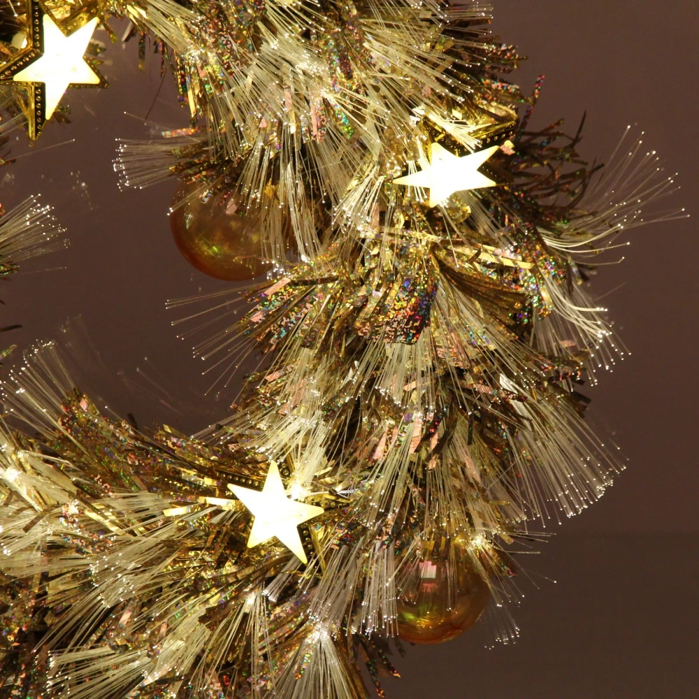 Венок хвойный «Сказочные ветви» d-40 см светодиодный, Белый