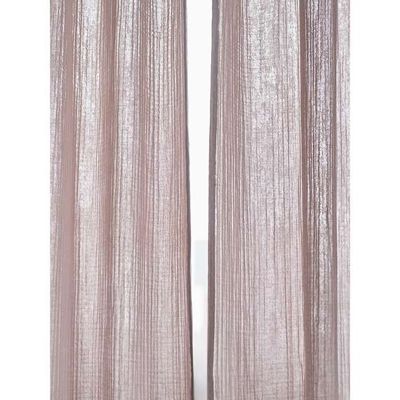 Штора из муслина бежево-серого цвета из коллекции essential, 150х290 см