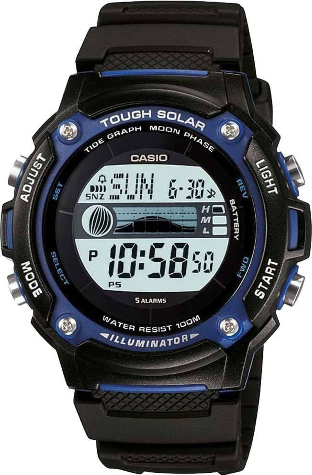 Японские наручные часы Casio Collection W-S210H-1AVEG с хронографом