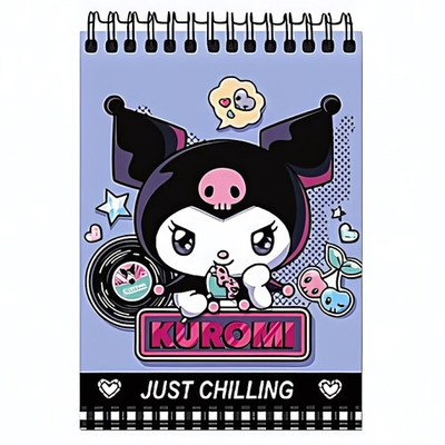 Блокнот А6 56л. клет. "Куроми" на скрепке,гелев.наполнение, глиттер внутри, морозостойкий (Центрум)