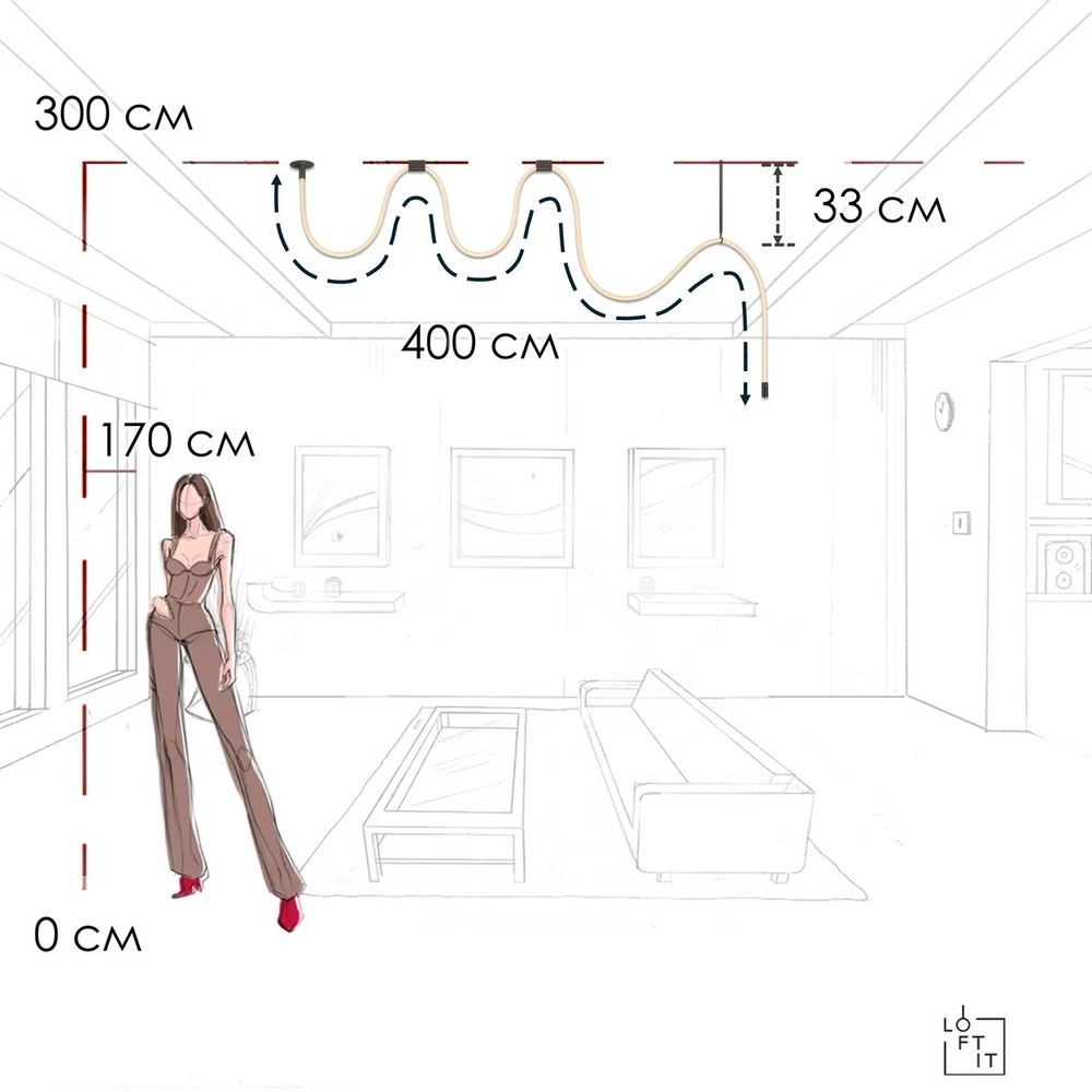 Подвесной светильник Loft It THREAD 10388B Black