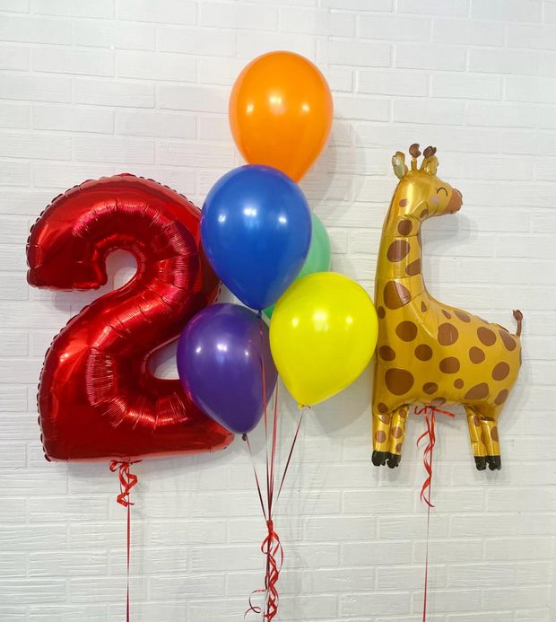 "Яркие краски" (набор из 7 шаров. Жираф) №8538