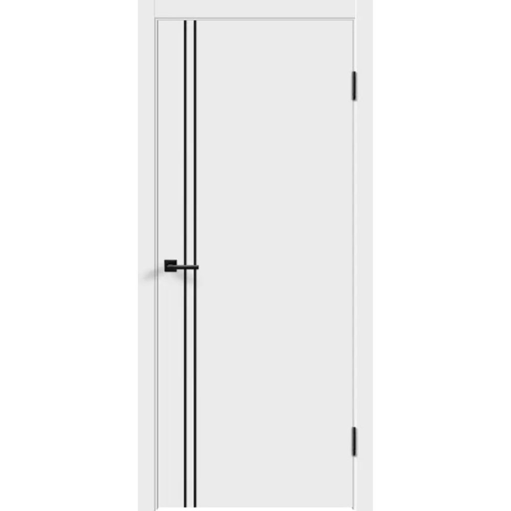 FLAT M2 Белая эмаль черный молдинг