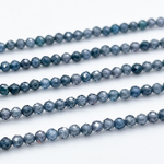 Фианит (кубический цирконий), цвет черничный, размер 3 мм, цена за нить около 130 шт (38 см)