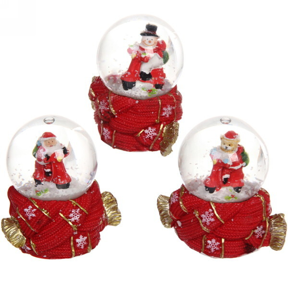 Снежный шар «Зимний шарфик» d-4,5 см, микс