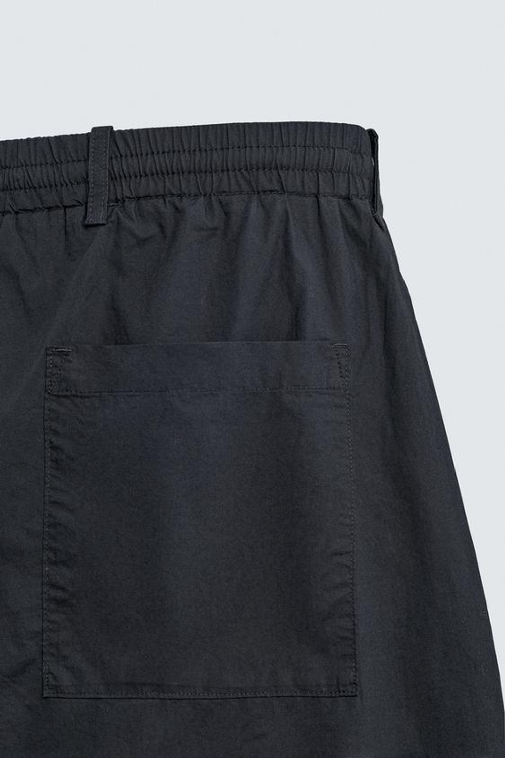 ZARA БРЮКИ STRAIGHT FIT ИЗ ПОПЛИНА, МОРСКОЙ СИНИЙ