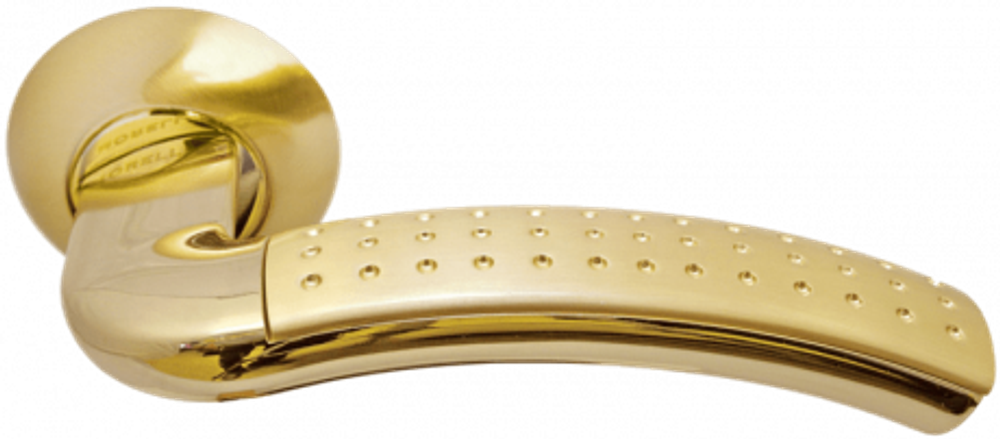 Дверные ручки MORELLI MH-02P SG/GP ПАЛАЦЦО Матовое золото/золото