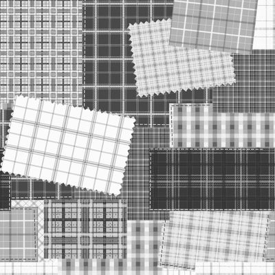 Клетчатый печворк серый