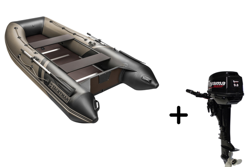 YACHTMAN-320 СК хаки-черный + Toyama T 9.8 BMS (комплект лодка + мотор)