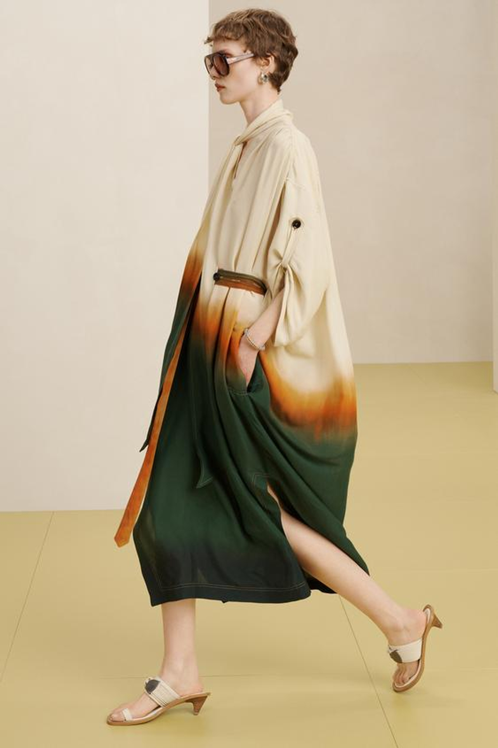 ZARA ПЛАТЬЕ С ПРИНТОМ, РАЗНОЦВЕТНЫЙ