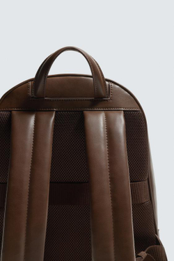 ZARA ОДНОТОННЫЙ РЮКЗАК, КОРИЧНЕВЫЙ