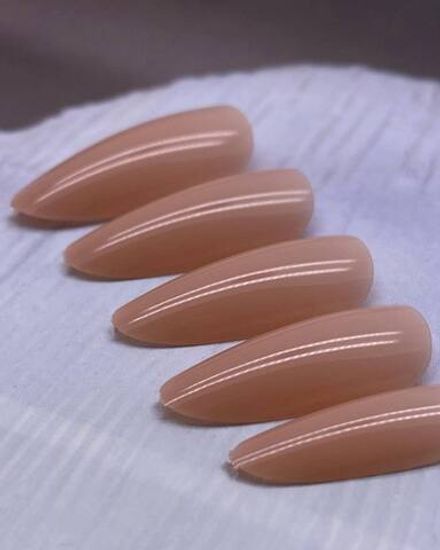 SoLa Soft Gel Tips - Гелевые типсы Nude Миндаль, 552шт, 12 размеров