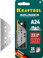 KRAFTOOL Solingen А24, 5 шт, трапециевидные лезвия (09625-S5)