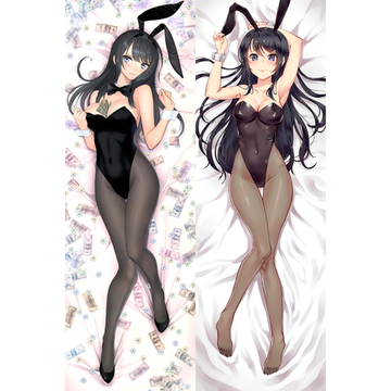 Дакимакура "Этот глупый свин не понимает мечту девочки-зайки - Маи Сакурадзима"