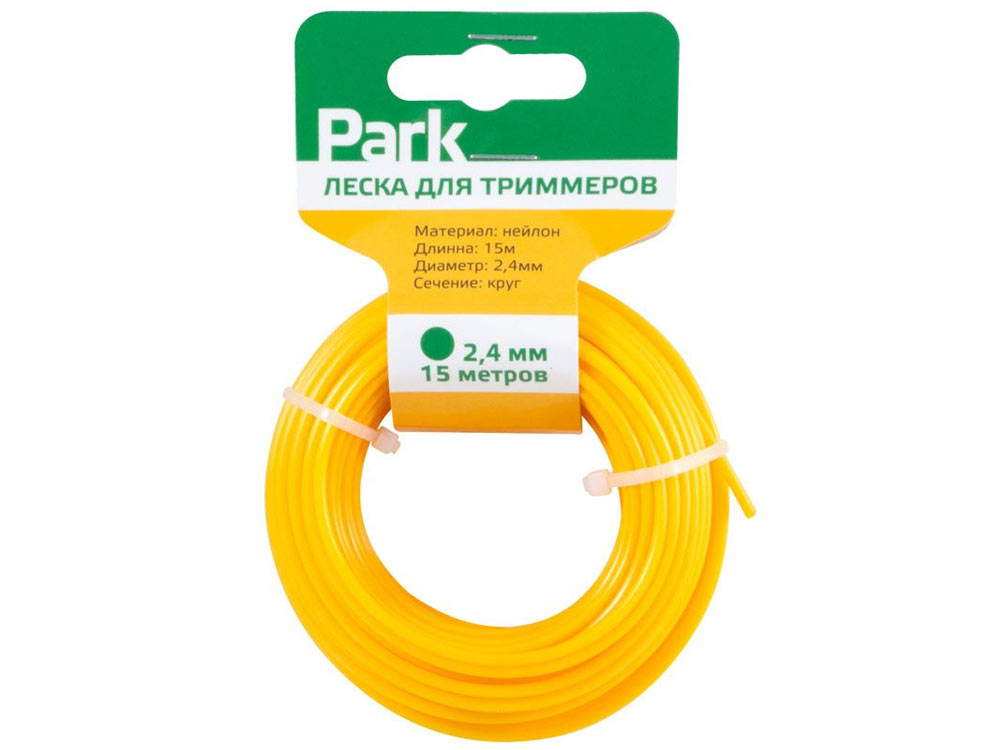 Леска для триммера 2,4мм 15м круг Park