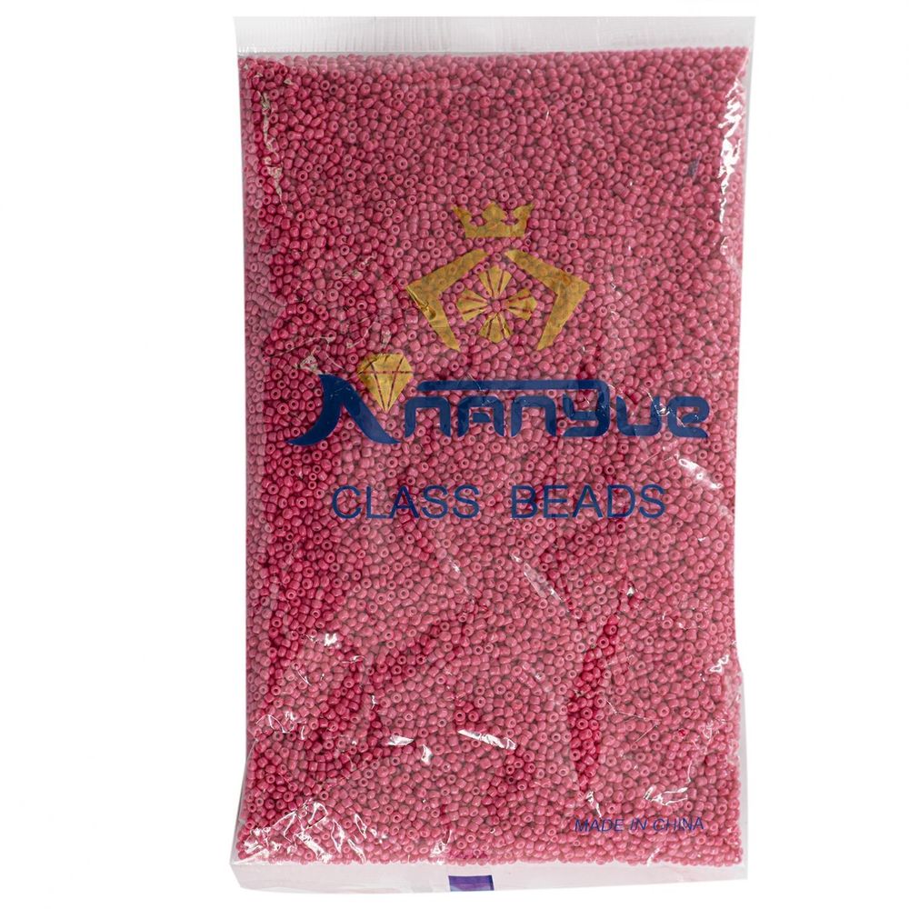 Бисер Alingar размер №12 вес 450 гр., малиновый глянец, непрозрачный, пакет