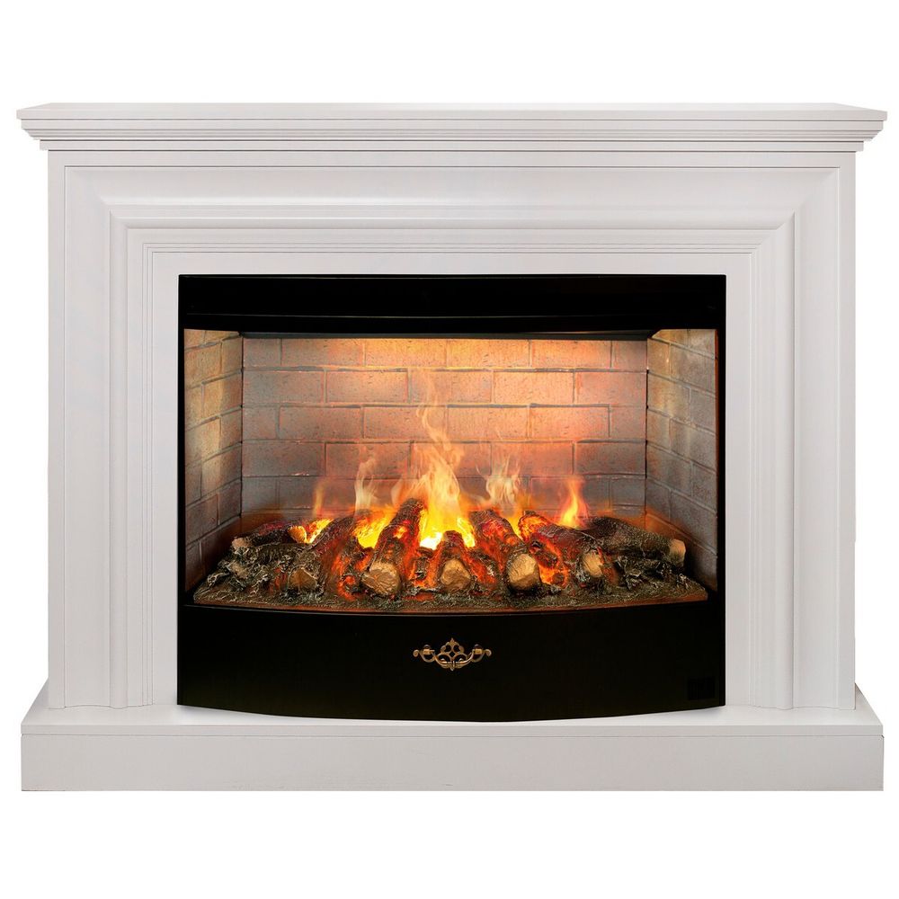 Электрокамин RealFlame Weston 33 WT белый с очагом Firestar 33