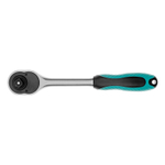 Ключ-трещотка 3/8", CrV, 72 зуба, с быстрым сбросом, матовый хром Stels