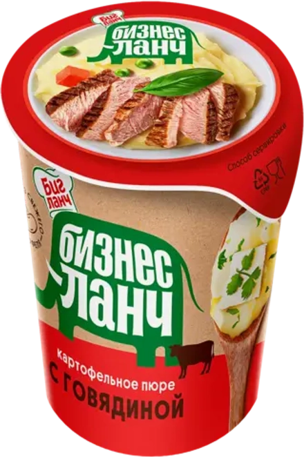Пюре Бизнес ланч картофельное с говядиной 40г