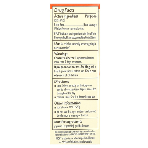 Bach, Original Flower Remedies, каменная роза, 10 мл (0,35 жидк. унции)