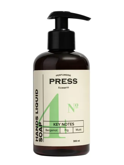 Жидкое мыло для рук №4 Press Gurwitz Perfumerie парфюмированное с Бергамот Инжир Мускус натуральное