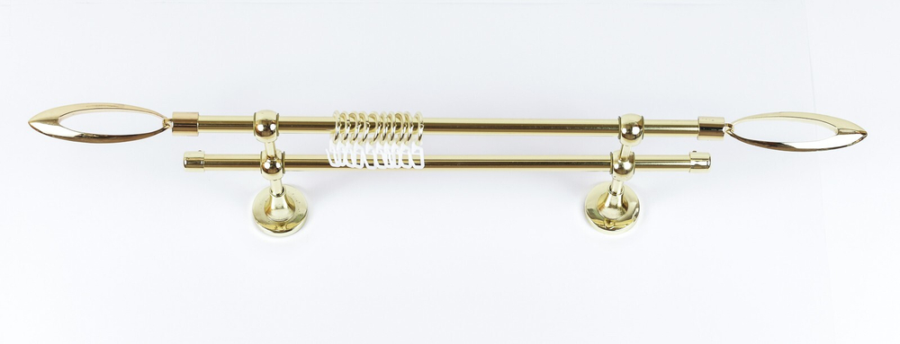 Кованный карниз д20 мм,двухрядный, золото