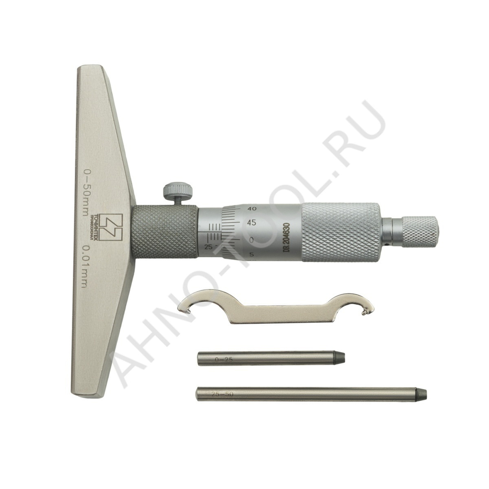 Глубиномер микрометрический ГМ- 50-0.01 ГОСРЕЕСТР 90410-23 ТОЧИНТЕХ